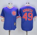 Chicago Cubs #49 Jake Arrieta Blue Cooperstown Stitched MLB Jersey