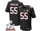 Mens Nike Atlanta Falcons #55 Paul Worrilow Elite Black Alternate Super Bowl LI 51 NFL Jersey