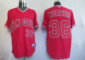 mlb los angeles angels 36 weaver red