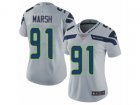Women Nike Seattle Seahawks #91 Cassius Marsh Vapor Untouchable Limited Grey Alternate NFL Jersey