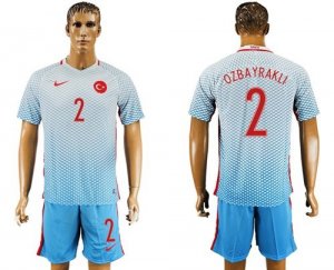 Turkey #2 Ozbayrakli Away Soccer Country Jersey