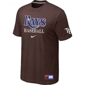 Tampa Bay Rays Brown Nike Short Sleeve Practice T-Shirt