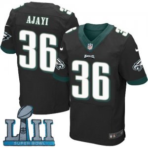 Men Nike Philadelphia Eagles #36 Jay Ajayi Black 2018 Super Bowl LII Elite Jersey