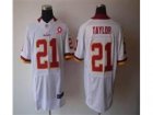 Nike NFL Washington Redskins #21 Fred Taylor white Jerseys W 80TH Patch(Elite)