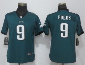 Nike Eagles #9 Nick Foles Green Women Vapor Untouchable Player Limited Jersey