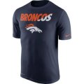 NFL Men's Denver Broncos Nike Navy Blue Legend Staff Practice Performance T-Shirt