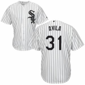 Men\'s Majestic Chicago White Sox #31 Alex Avila Replica White Home Cool Base MLB Jersey