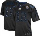 Nike Colts #12 Andrew Luck New Lights Out Black With Hall of Fame 50th Patch NFL Elite Jersey