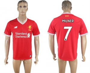 2017-18 Liverpool 7 MILNER Home Thailand Soccer Jersey