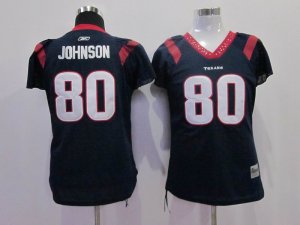 women nfl houston texans #80 johnson field flirt fashion blue