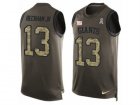 Mens Nike New York Giants #13 Odell Beckham Jr Limited Green Salute to Service Tank Top NFL Jersey