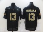 Nike Browns #13 Odell Beckham Jr. Black Camo 2020 Salute To Service Limited Jersey