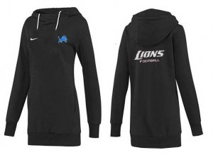 Women Detroit Lions Logo Pullover Hoodie-104