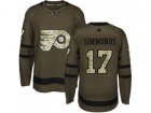 Youth Adidas Philadelphia Flyers #17 Wayne Simmonds Green Salute to Service Stitched NHL Jersey