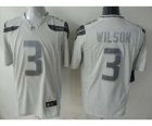 Nike seattle seahawks #3 wilson New White Platinum jerseys[game]