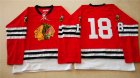 NHL Mitchell And Ness 1960-61 Chicago Blackhawks #18 Noname red Throwback jerseys