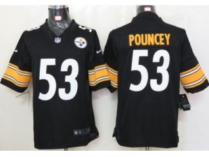 Nike NFL pittsburgh steelers #53 pouncey black Jerseys(Limited)