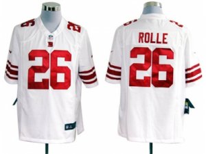 Nike New York Giants #26 Rolle white Game Jerseys