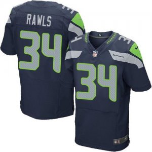 Nike Seattle Seahawks #34 Thomas Rawls blue Jerseys(Elite)