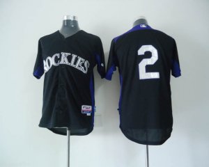 mlb Colorado Rockies #2 Tulowitzki 2011 Road BP black[Cool Base]