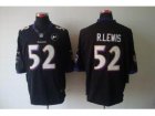 Nike Baltimore Ravens #52 Ray Lewis black jerseys[Limited Art Patch]