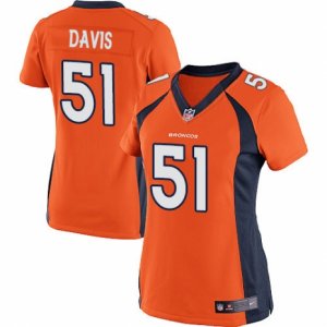 Women\'s Nike Denver Broncos #51 Todd Davis Limited Orange Team Color NFL Jersey