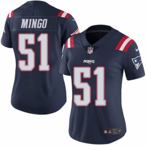 Women\'s Nike New England Patriots #51 Barkevious Mingo Limited Navy Blue Rush NFL Jersey