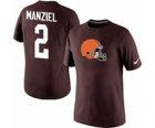 Nike Cleveland Browns #2 Johnny Manziel Name & Number T-Shirt