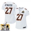 Women Nike Denver Broncos #27 Steve Atwater White Super Bowl 50 Stitched NFL Game Event Jersey
