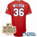 2011 world series mlb texans rangers #36 Wilson red[Cool Base]