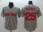 Red Sox #25 Steve Pearce Gray Cool Base Jersey