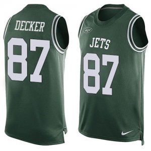 Nike New York Jets #87 Eric Decker Green Team Color Men Stitched NFL Limited Tank Top Jersey