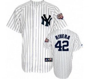 New York Yankees #42 Rivera Youth White(2009 logo)