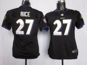 Nike Women Baltimore Ravens #27 Ray Rice Black Jerseys