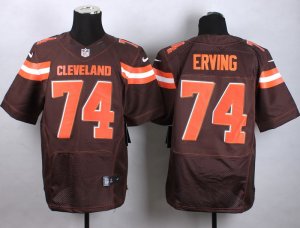 Nike Cleveland Browns #74 Cameron Erving Brown jerseys(Elite)