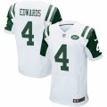 Mens Nike New York Jets #4 Lac Edwards Elite White NFL Jersey