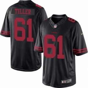 Mens Nike San Francisco 49ers #61 Andrew Tiller Limited Black Alternate NFL Jersey