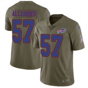 Nike Bills #57 Lorenzo Alexander Olive Salute To Service Limited Jersey