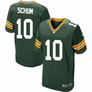 Mens Nike Green Bay Packers #10 Jacob Schum Elite Green Team Color NFL Jersey