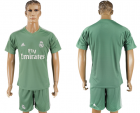 2017-18 Real Madrid Green Goalkeeper Soccer Jersey