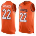 Nike Denver Broncos #22 C.J. Anderson Orange Team Color Men Stitched NFL Limited Tank Top Jersey