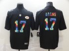 Men Green Bay Packers #17 Davante Adams Multi-Color Black 2020 NFL Crucial Catch Vapor Untouchable Nike Limited Jersey