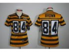 Nike Women NFL Pittsburgh Steelers #84 Antonio Brown yellow-black[limited team 80 anniversary]