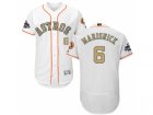 Men Houston Astros #6 Jake Marisnick White FlexBase Authentic 2018 Gold Program Stitched Baseball Jersey