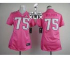 2015 Super Bowl XLIX nike women nfl jerseys new england patriots #75 wilfork pink