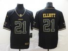 Nike Cowboys #21 Ezekiel Elliott Black Gold Throwback Vapor Untouchable Limited