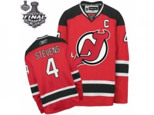 NHL New Jersey Devils 4 Scott Stevens Red-Black 2012 Stanley Cup Finals Jersey