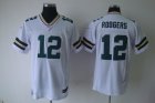 Nike green bay packers #12 rodgers white Elite jersey