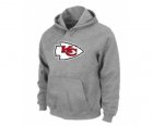 Kansas City Chiefs Logo Pullover Hoodie Grey