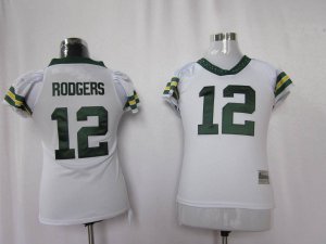 women Green bay packers #12 Rodgers white